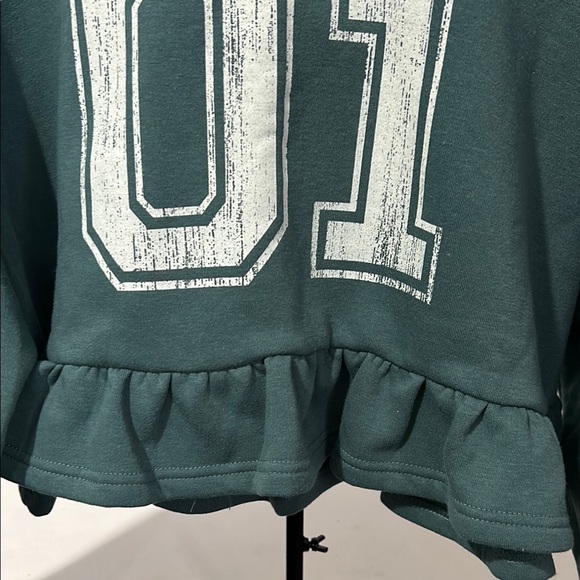 Multicolored Long Sleeve Cropped Hoodie - Picture 5 of 5